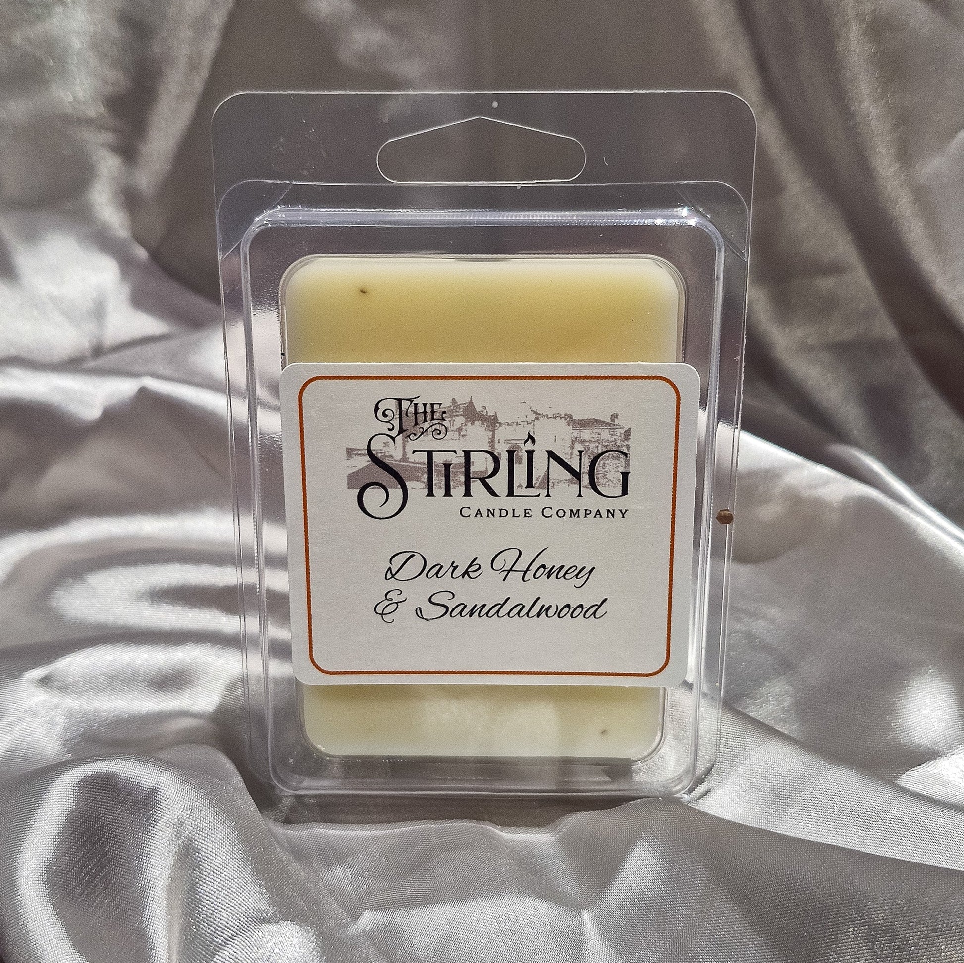 Dark Honey & Sandalwood - Wax Melt Clamshell - mezetto Shopify Collective The Stirling Candle Company