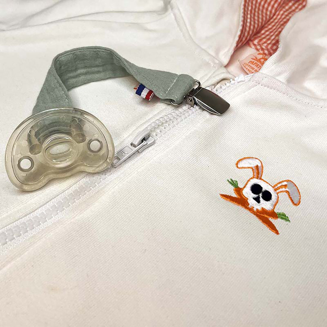 Schnullerkette aus Bio-Baumwolle - Grün