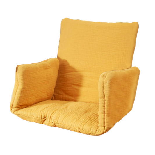 Cushion High Chair in Organic Cotton - Honey