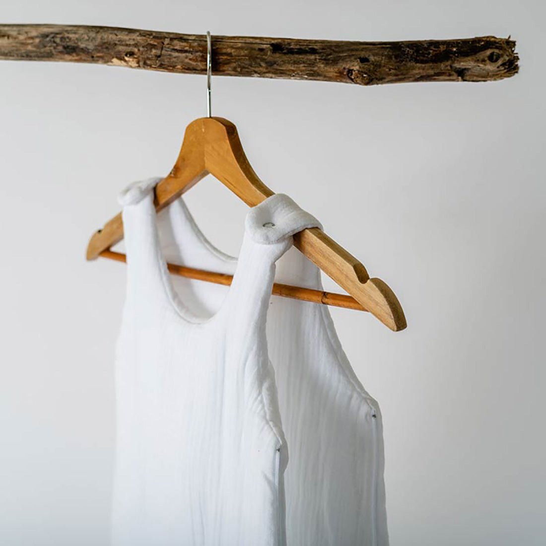 Organik Pamuklu Kış Uyku Tulumu - Beyaz