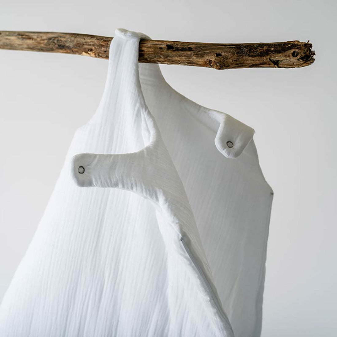 Organik Pamuklu Kış Uyku Tulumu - Beyaz