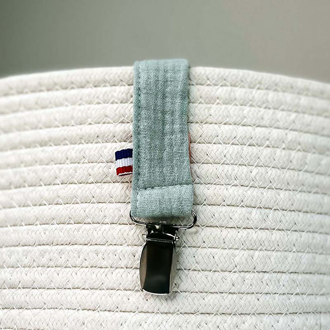 Schnullerkette aus Bio-Baumwolle - Grün