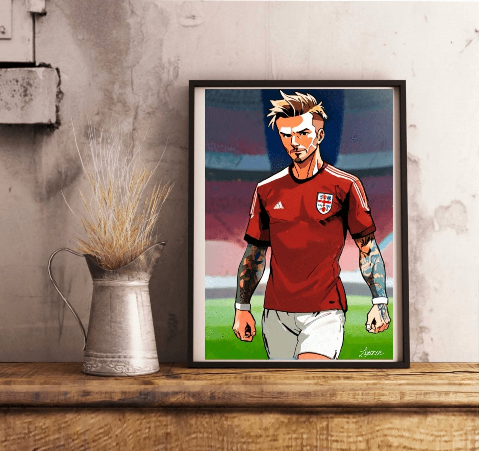 David Beckham Anime Print – Iconic Football Art - mezetto KEOLIX KEOLIX