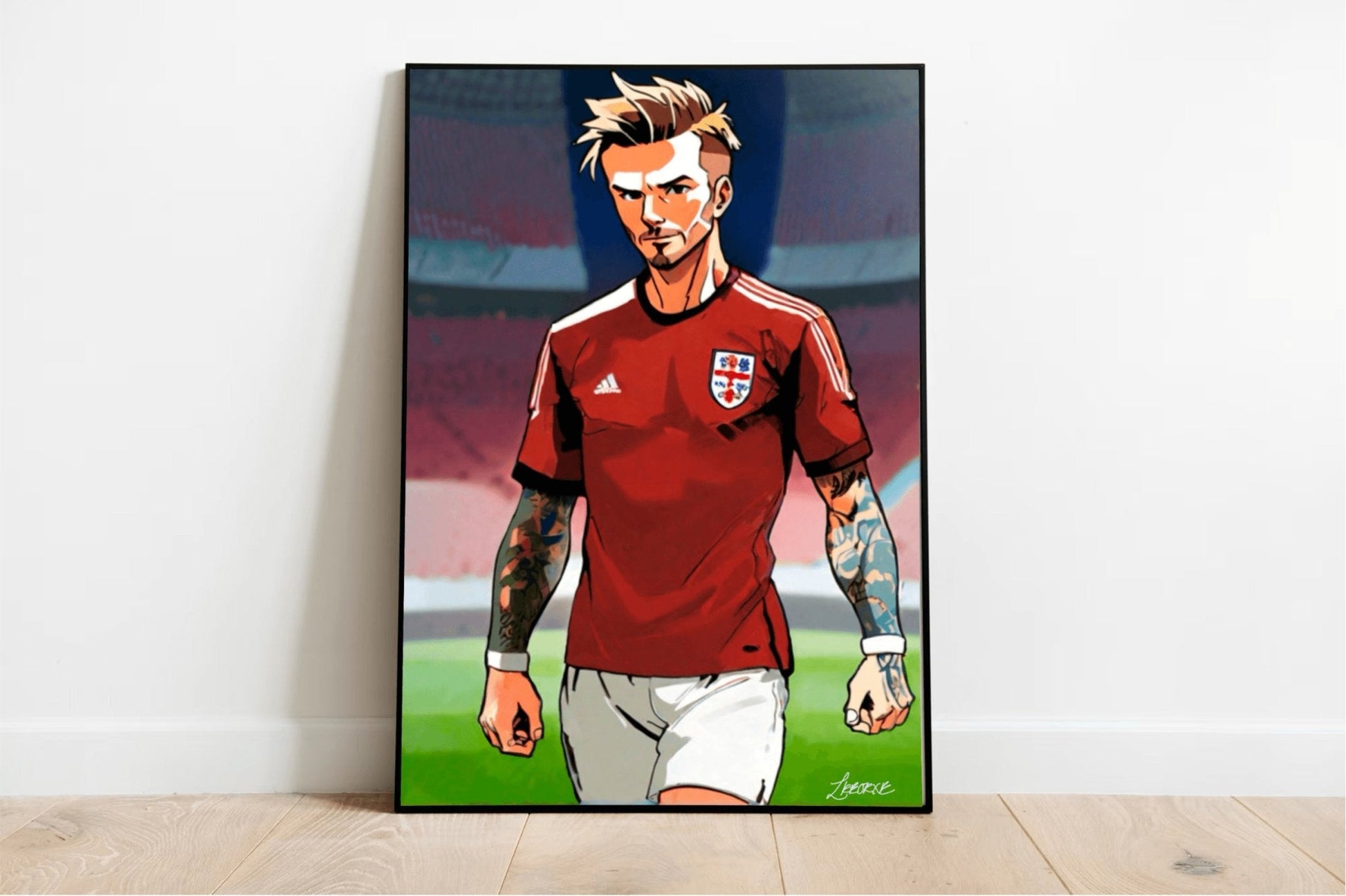 David Beckham Anime Print – Iconic Football Art - mezetto KEOLIX KEOLIX
