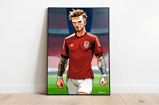 David Beckham Anime Print – Iconic Football Art - mezetto KEOLIX KEOLIX