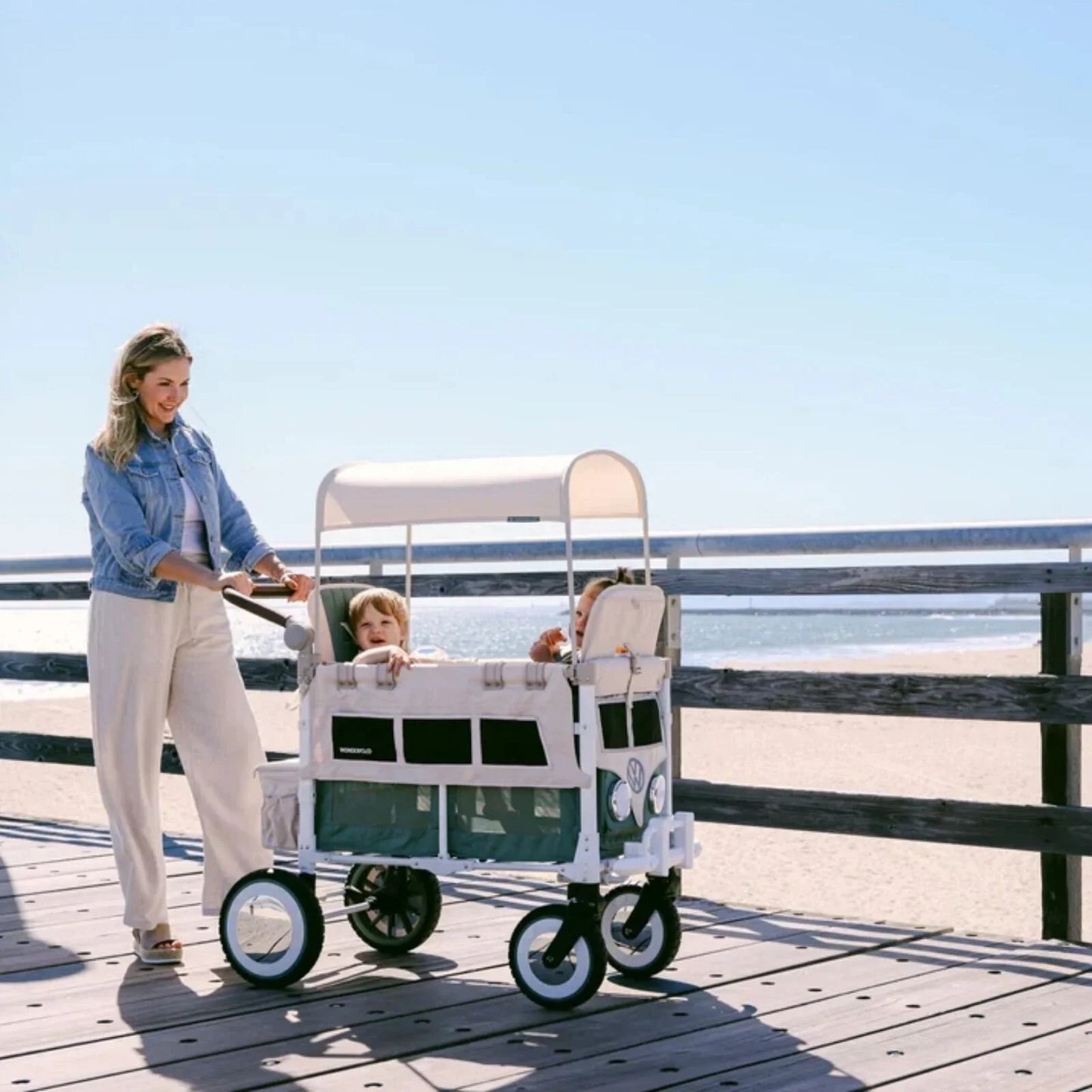 Wonderfold VW2 Volkswagen Stroller Wagon - Green