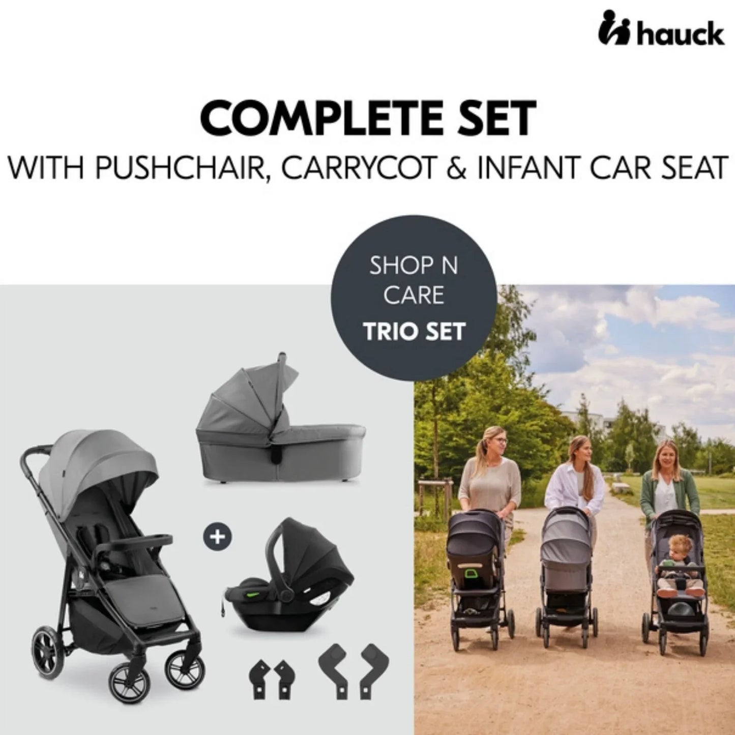 Hauck Shop N Care Trio Set - Grey