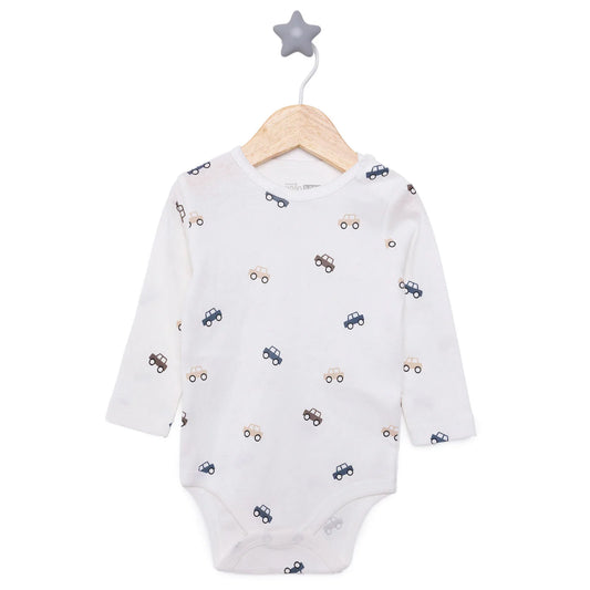 HelloBaby Boy Long Sleeve Bodysuit - Ecru