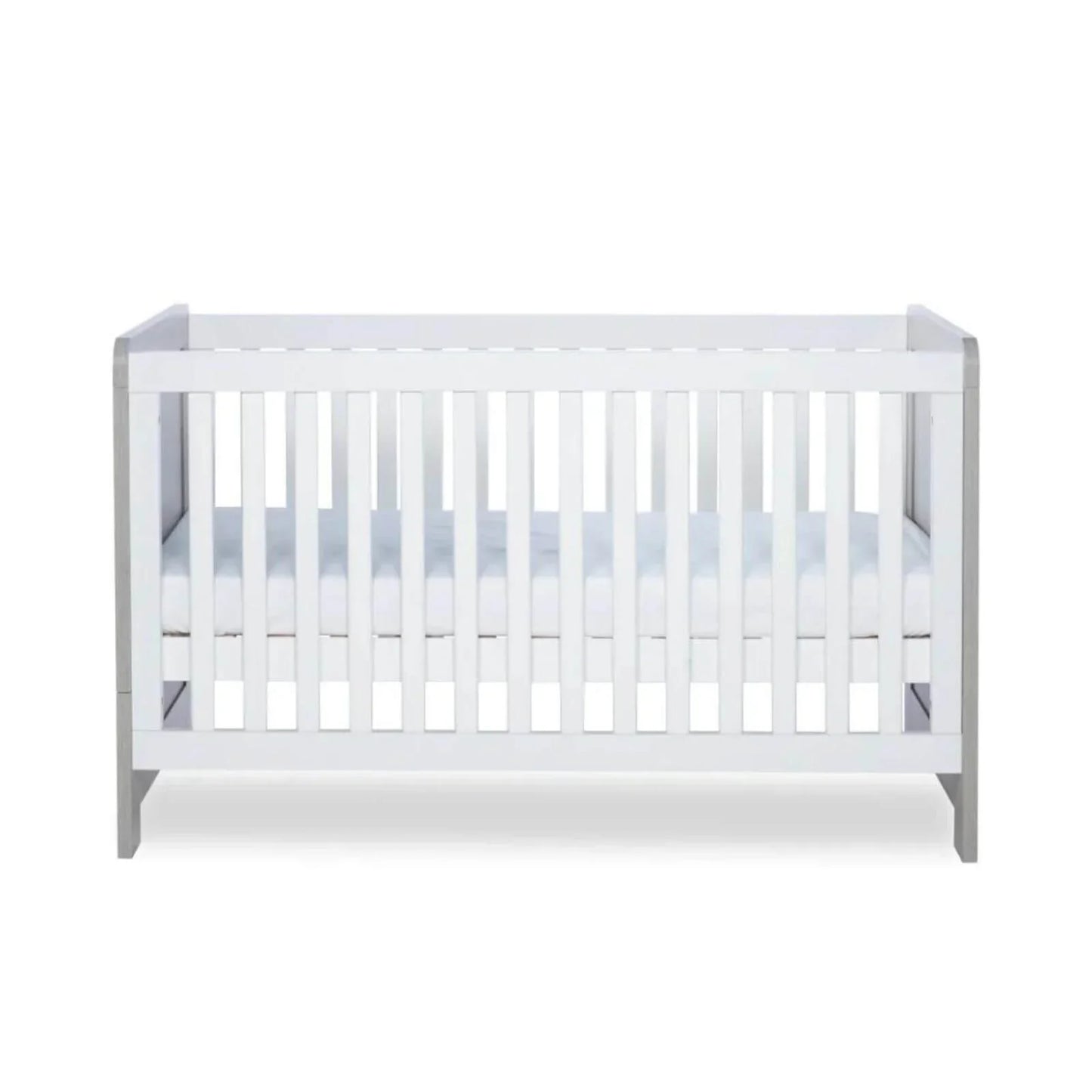 Ickle Bubba Pembrey Cot Bed Ash Grey - Premium Pocket Sprung Mattress
