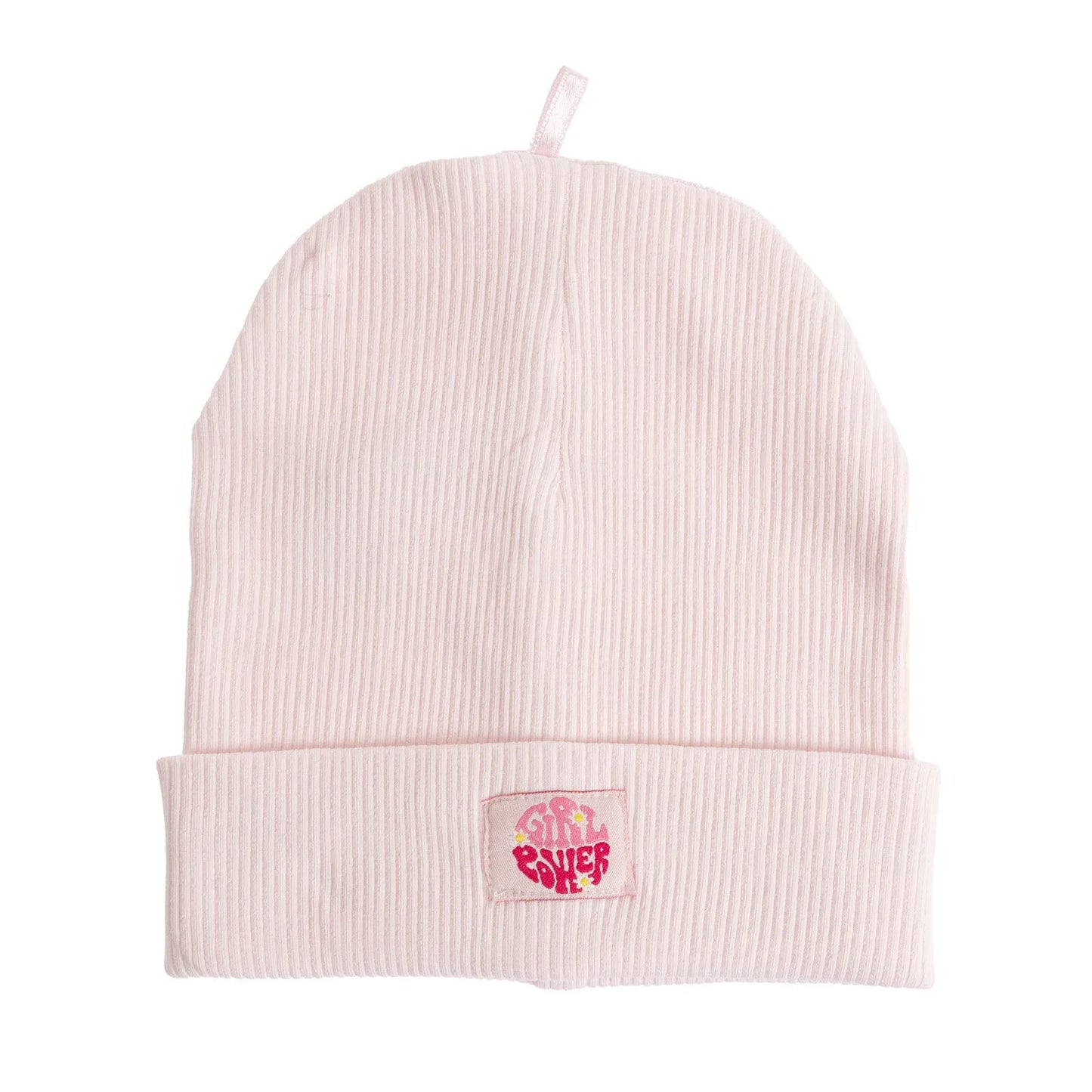 Little Plane Girl Beanie - Light Pink