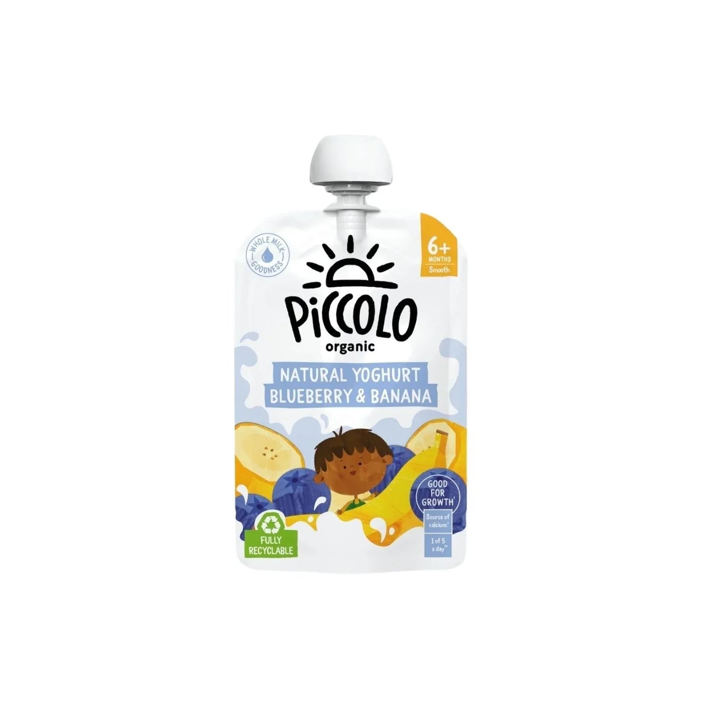 Piccolo Organic Natural Yoghurt Blueberry & Banana 6+ months 100g