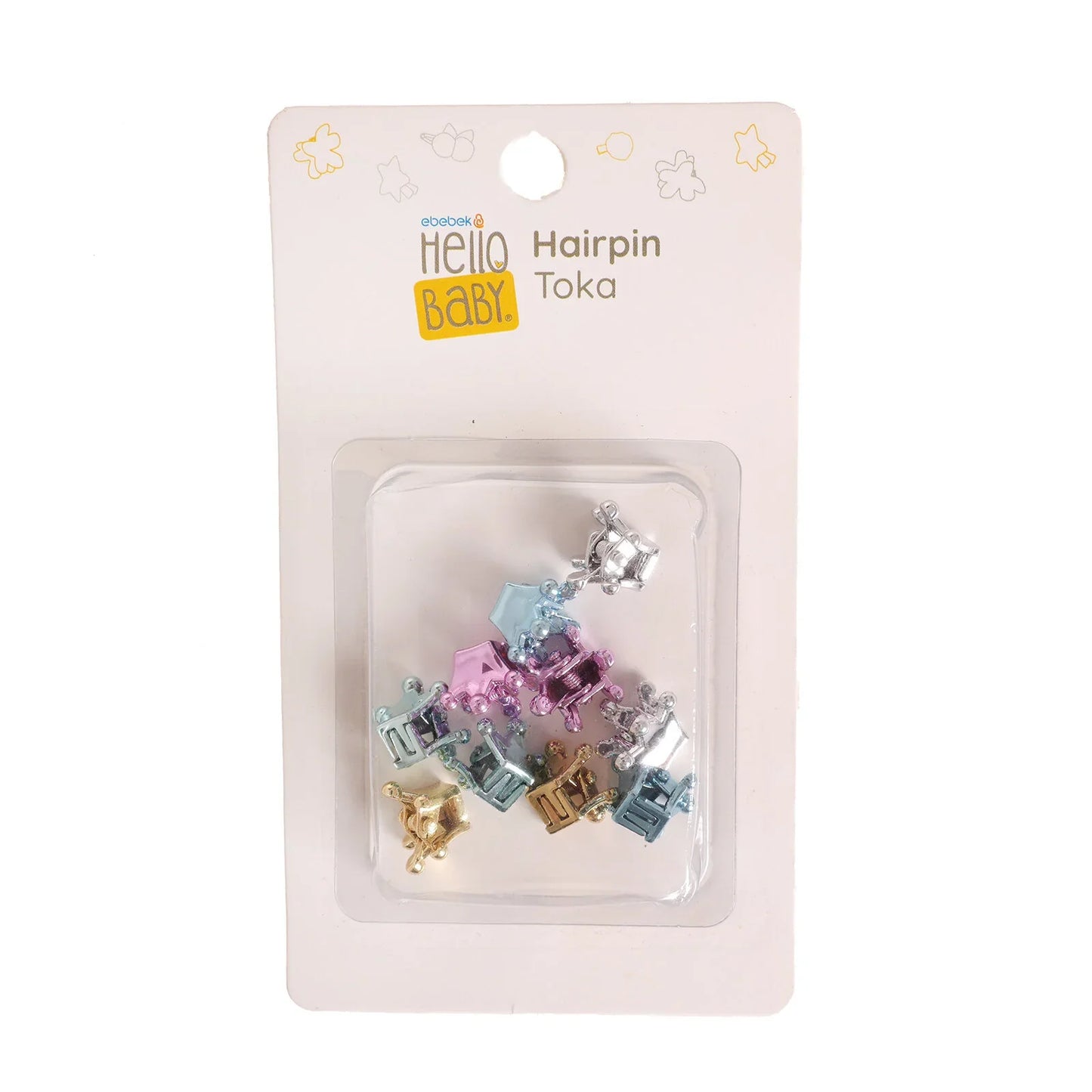 HelloBaby Baby Girl 10 Pcs Hair Clips - Pink