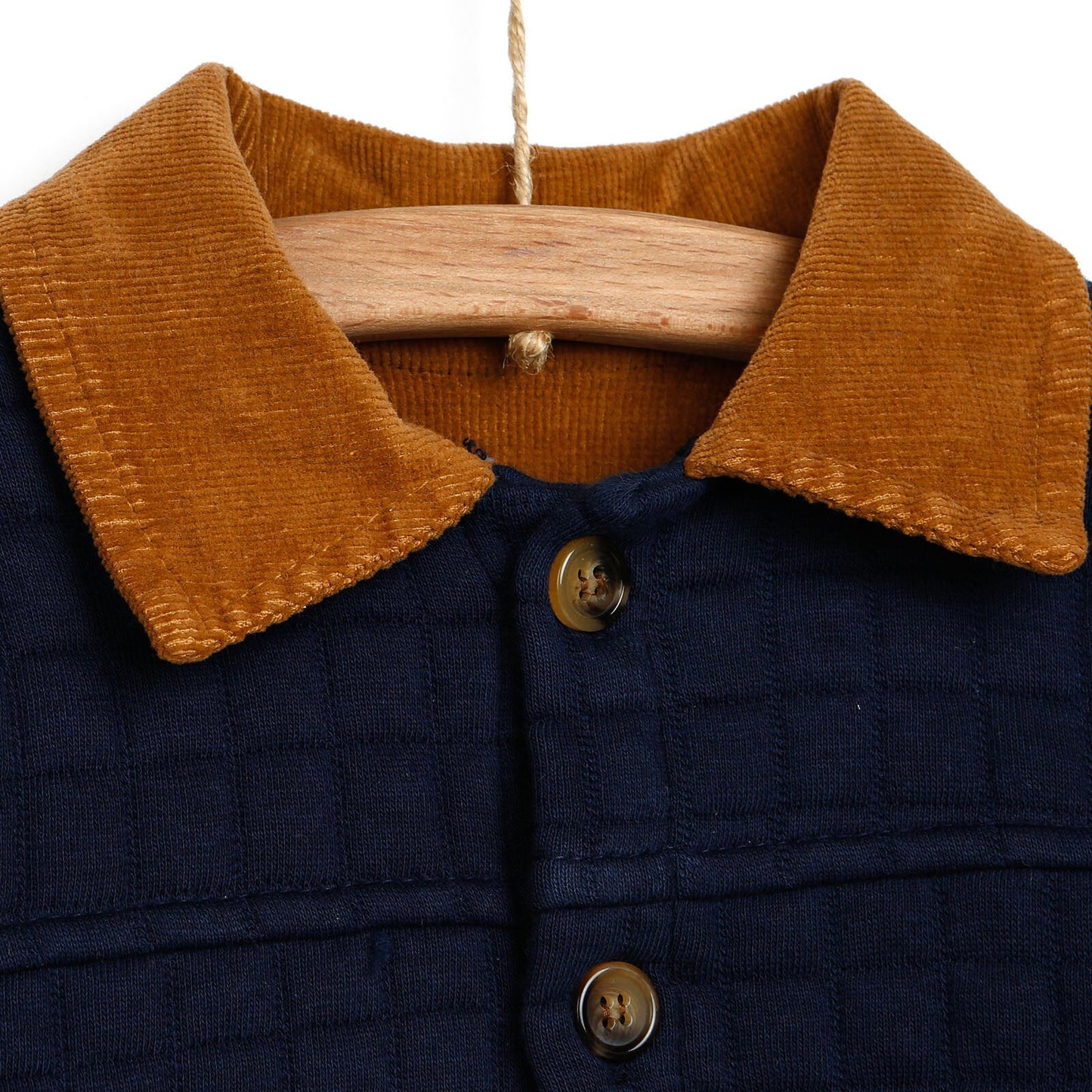 Tuffy Quilted Cardigan - Navy Blue