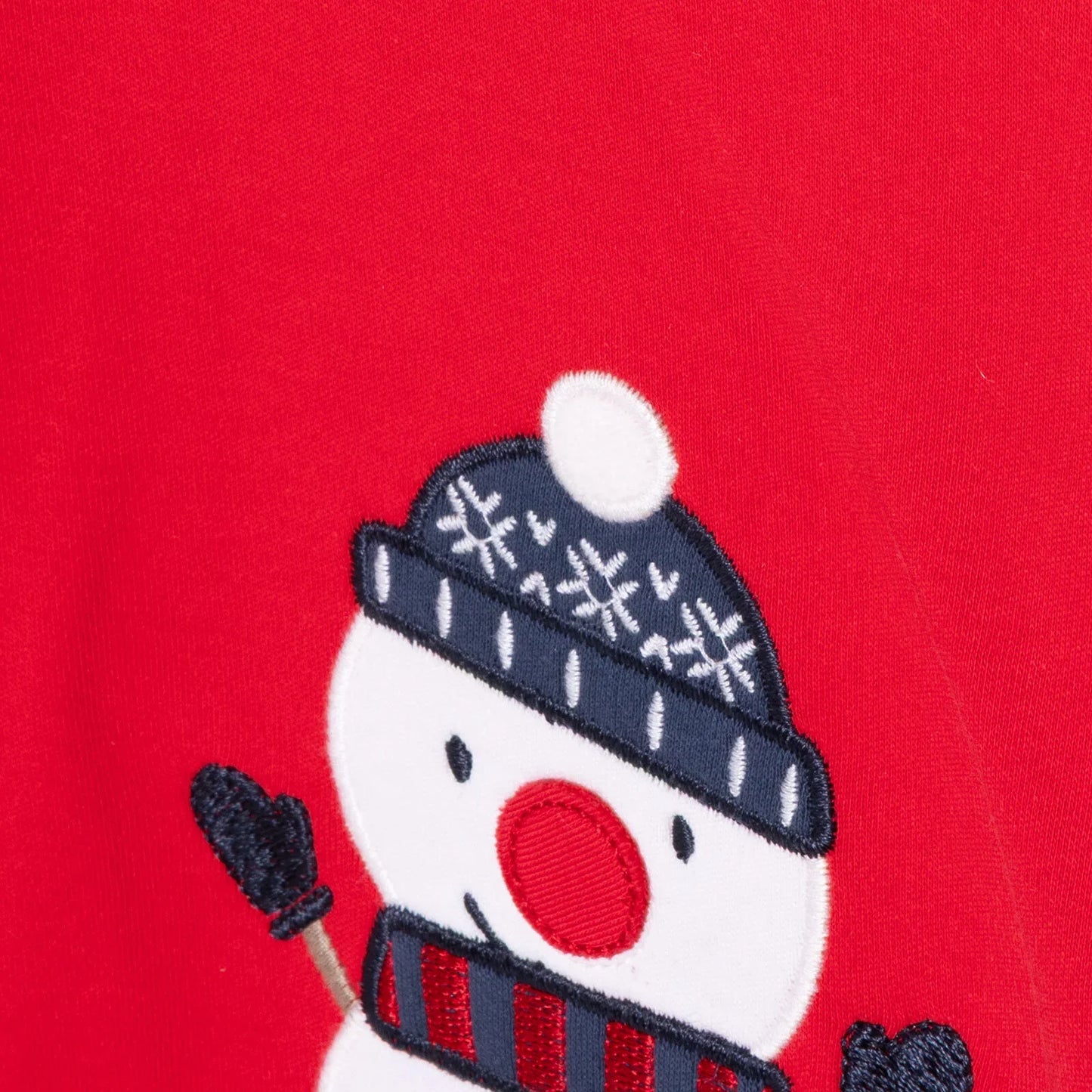 HelloBaby My First Christmas Newborn Boy Sweatshirt-Footed Bottom - Red