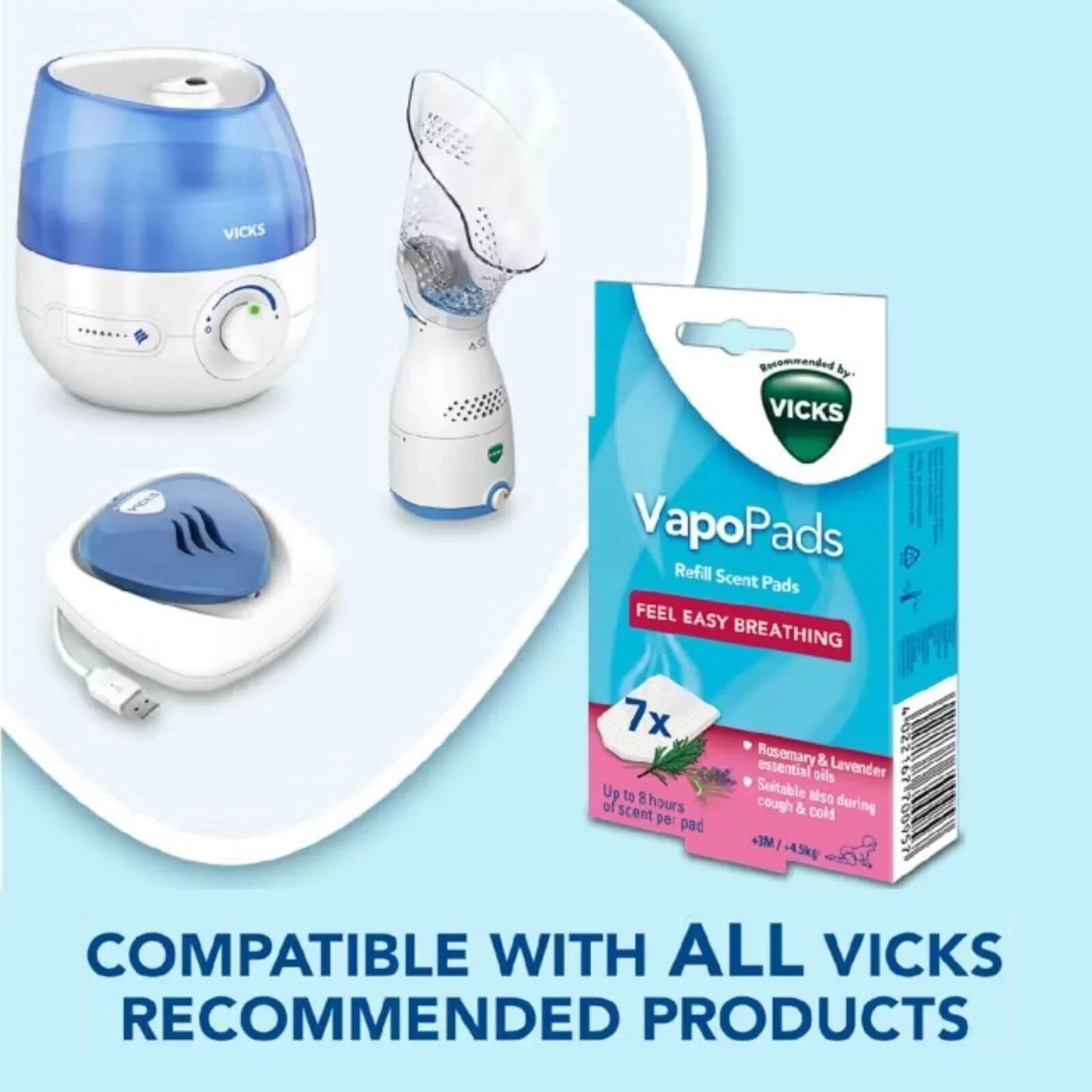 Vicks Rsmry & Lvndr Scent Pads