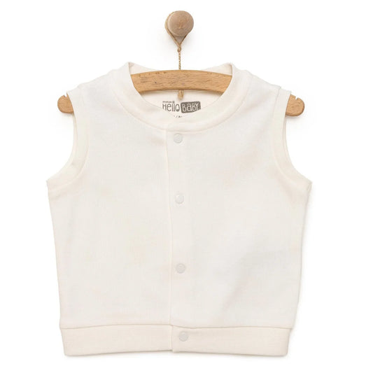 HelloBaby Baby Boy Ribbed Cardigan - Ecru