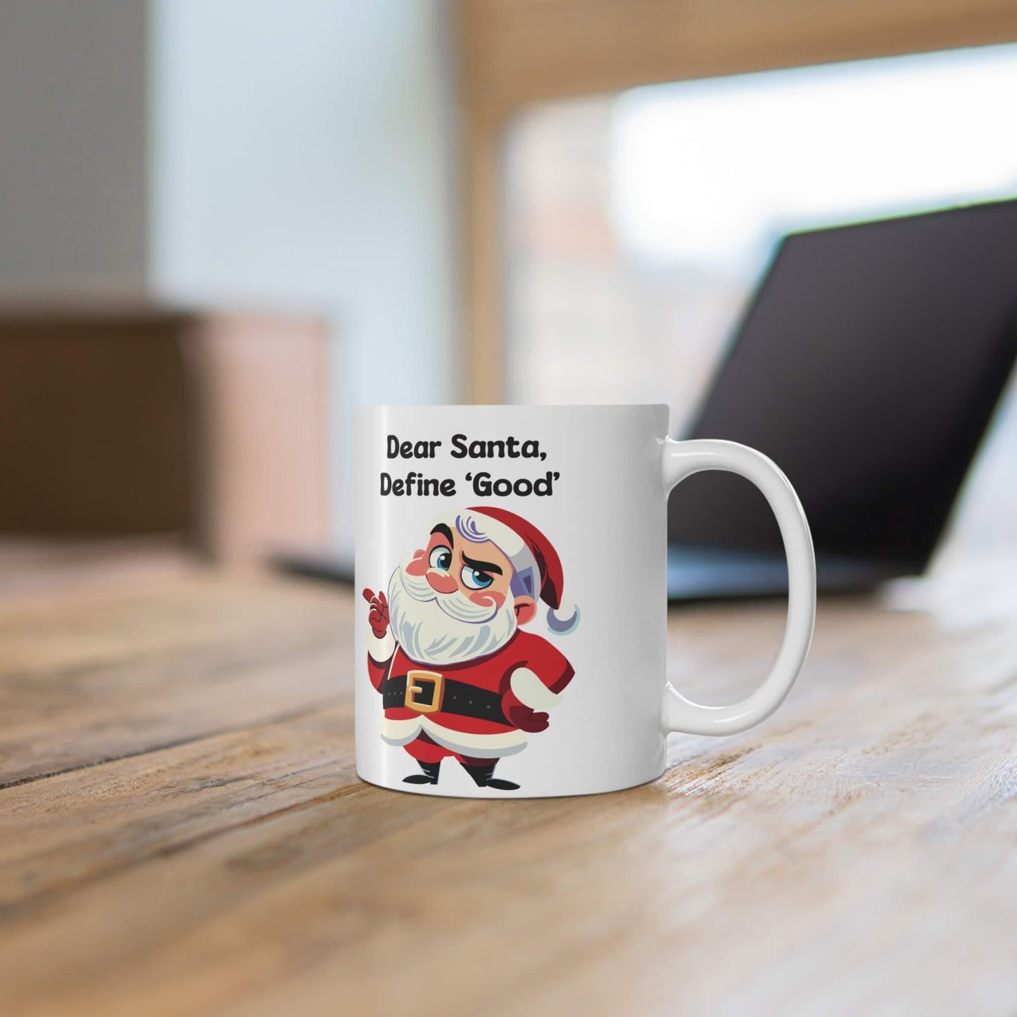 Dear Santa, Define “Good” – Cheeky Christmas Mug (11 oz) - mezetto KEOLIX KEOLIX