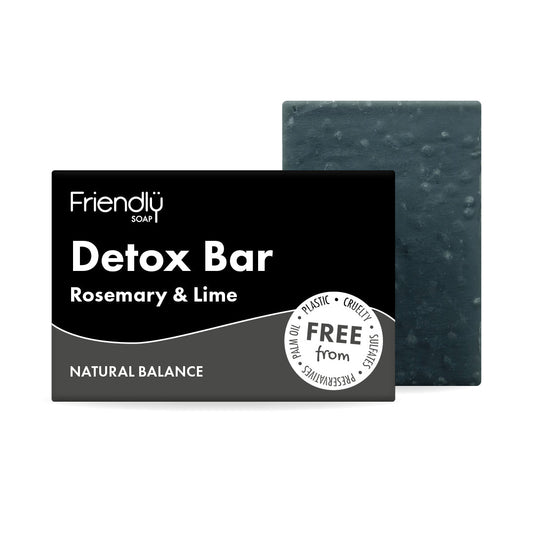 Detox Bar - Activated Charcoal - Rosemary & Lime - mezetto Friendly Soap Friendly Soap