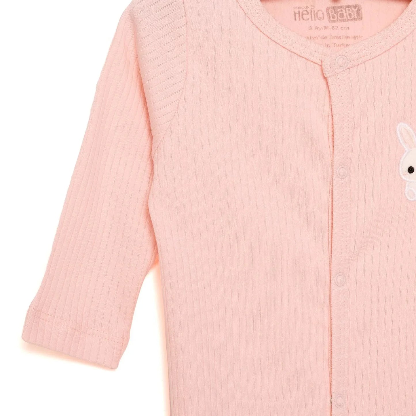 HelloBaby Newborn Girl Footed Jumpsuit - Light Pink