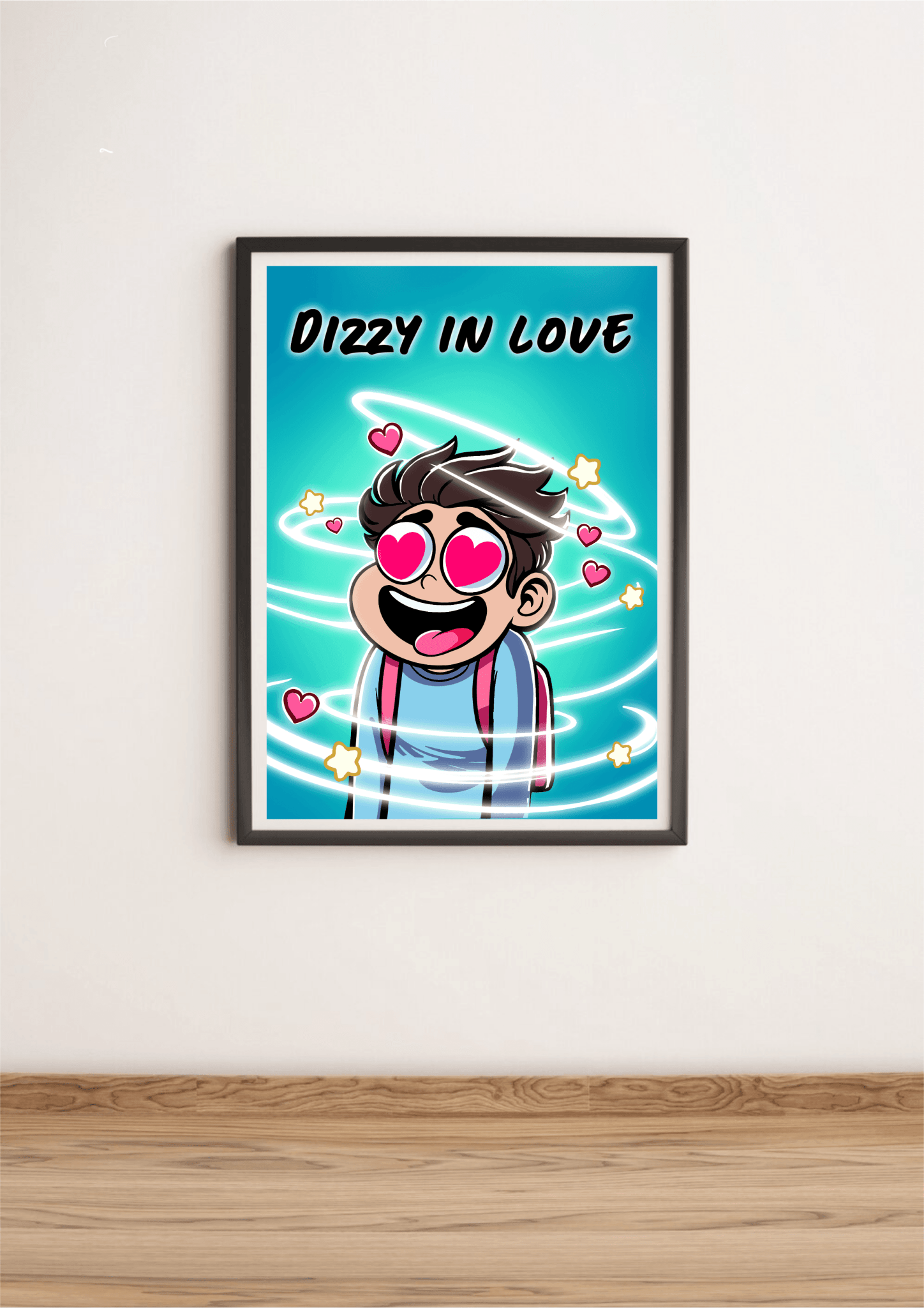 Dizzy in Love Art Print – Whimsical Romance Wall Decor - mezetto KEOLIX KEOLIX