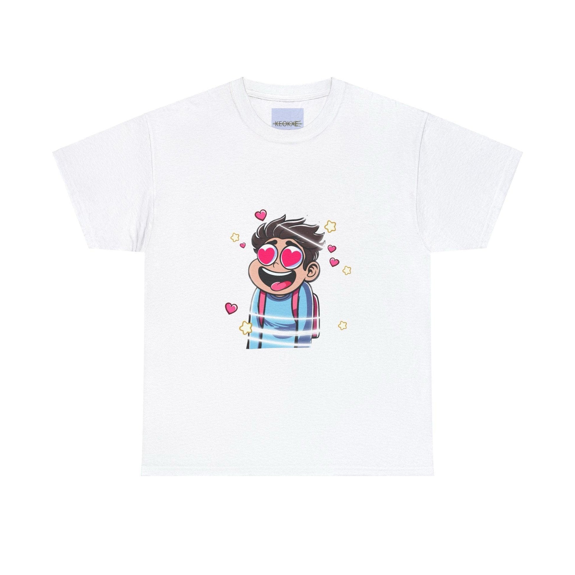 Dizzy with Love T-Shirt | Whimsical Cartoon Heart - Eyes Tee - mezetto KEOLIX KEOLIX