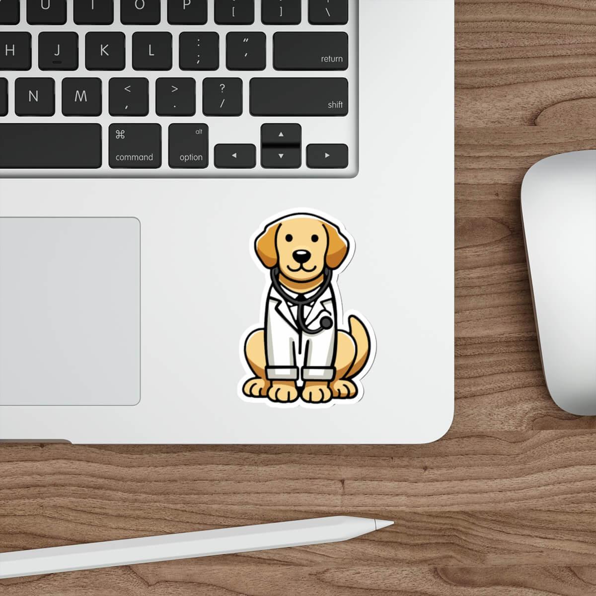 Doctor Dog Vinyl Sticker – Waterproof Cartoon Pet - mezetto KEOLIX KEOLIX
