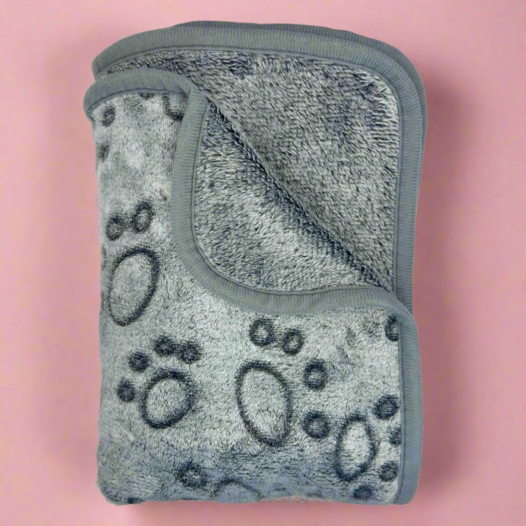 Dog Blanket - Grey Paws - mezetto PupClub Couture PupClub Couture