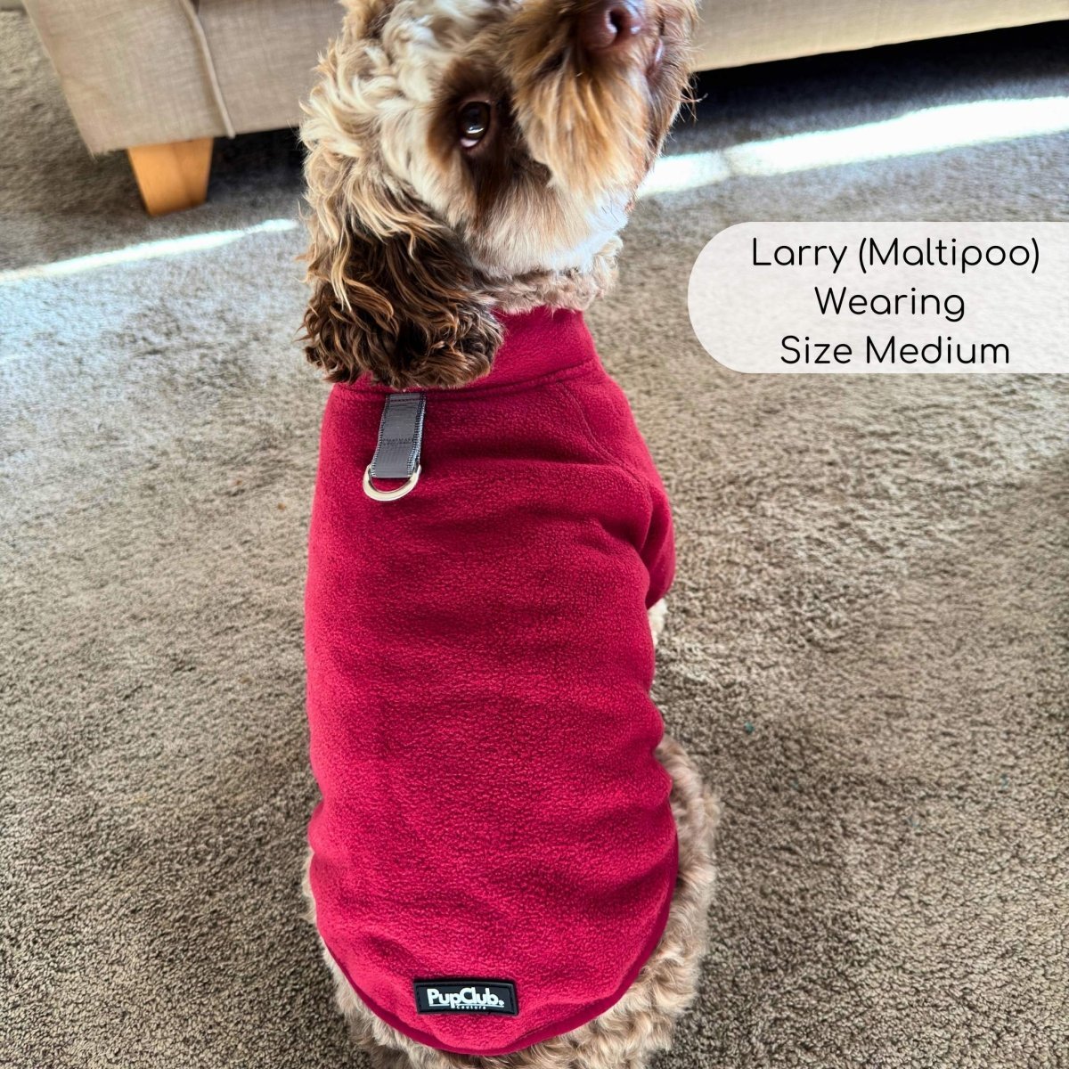 Dog Fleece Coat - Berry Red - mezetto PupClub Couture PupClub Couture