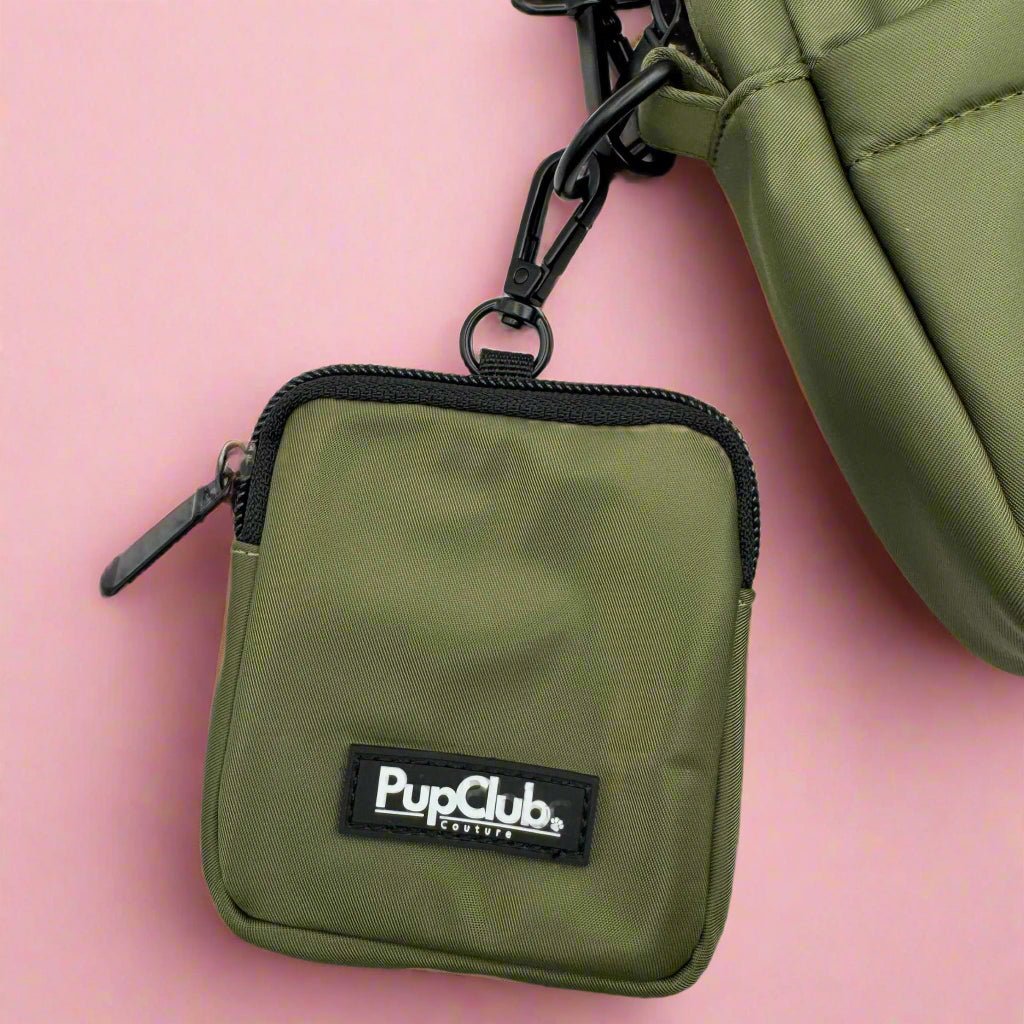 Dog Treat Pouch - Khaki Green - mezetto PupClub Couture PupClub Couture