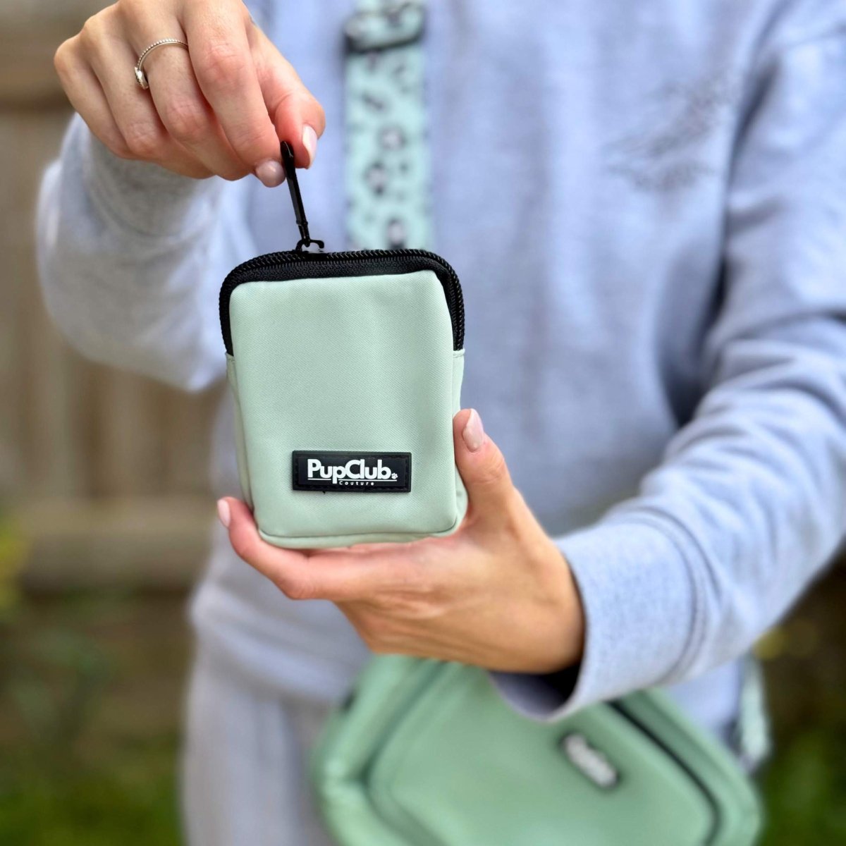 Dog Treat Pouch - Sage Green - mezetto PupClub Couture PupClub Couture