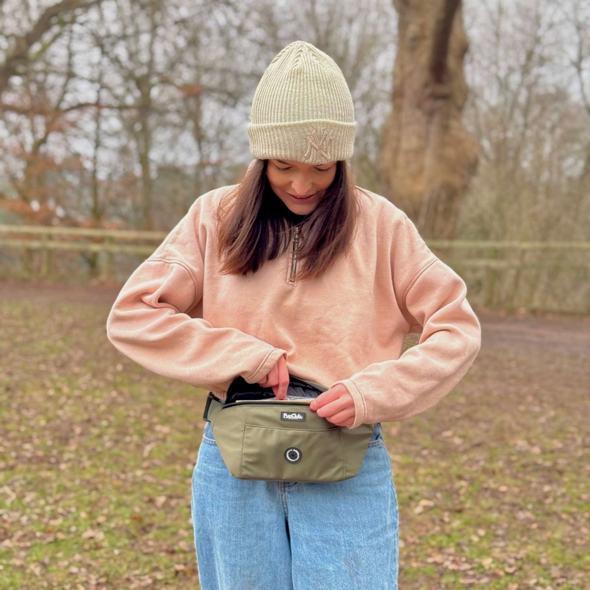 Dog Walking Bum Bag - Khaki Green - mezetto PupClub Couture PupClub Couture