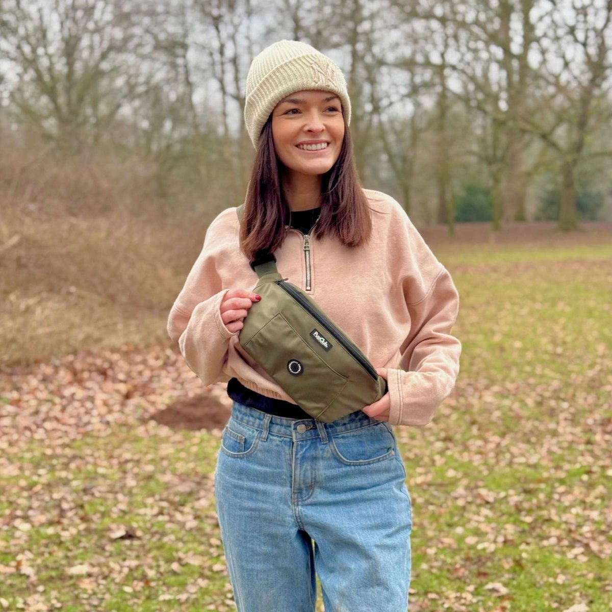 Dog Walking Bum Bag - Khaki Green - mezetto PupClub Couture PupClub Couture