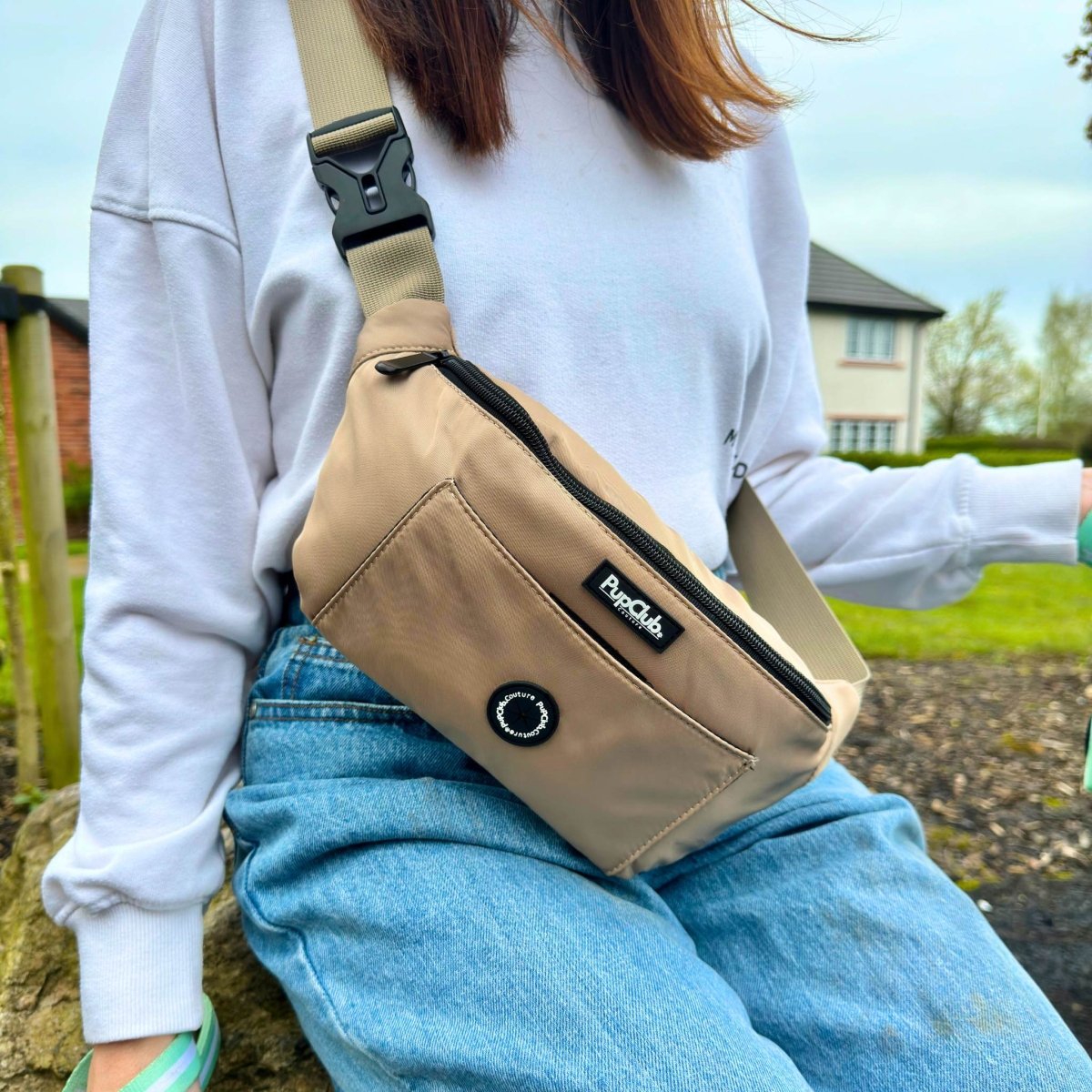 Dog Walking Bum Bag - Tan - mezetto PupClub Couture PupClub Couture