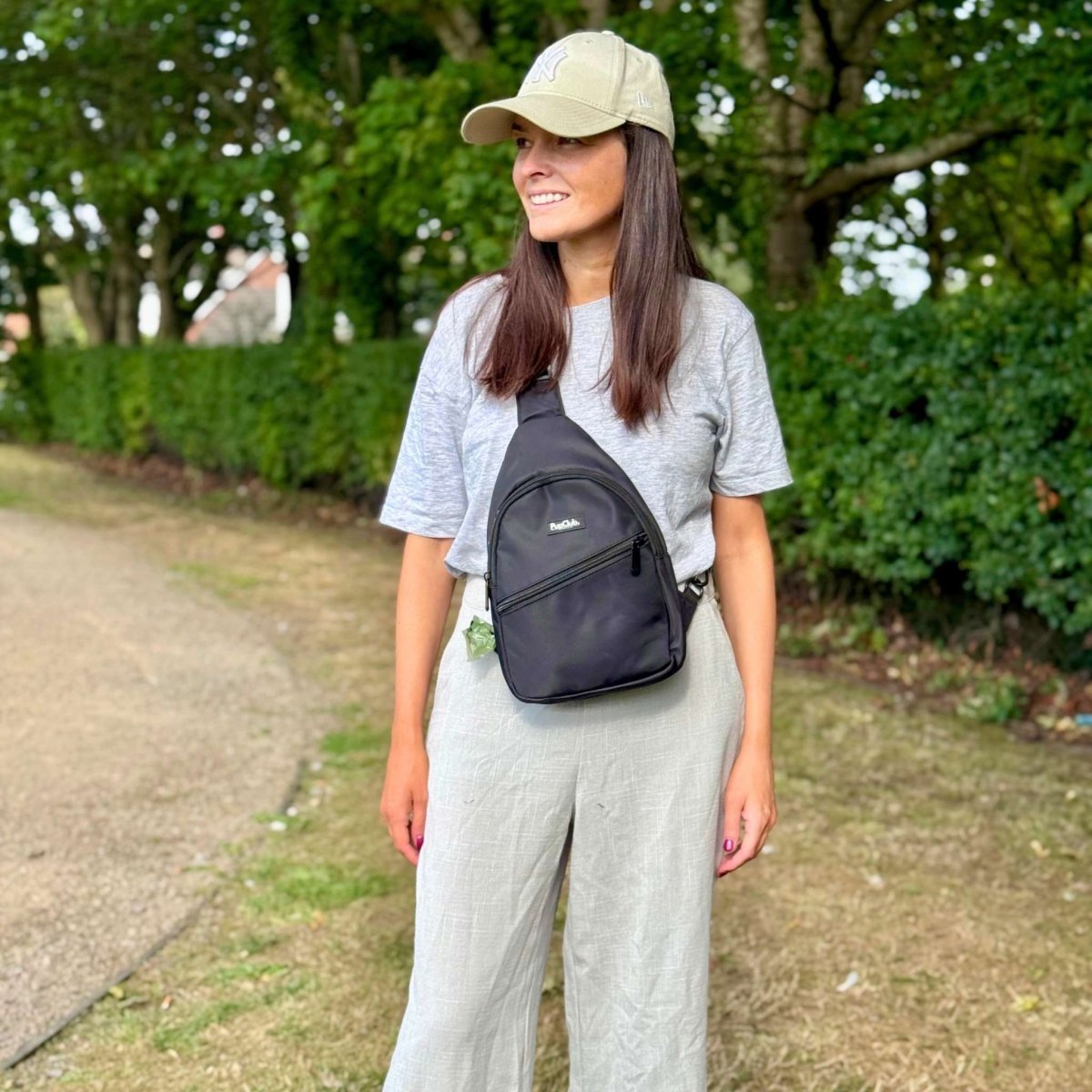 Dog Walking Sling Backpack - Black - mezetto PupClub Couture PupClub Couture