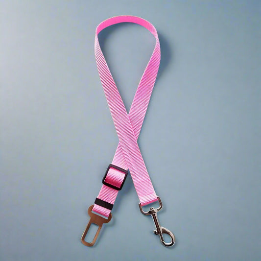 Dog Seat Belt Restraint - Pastel Pink