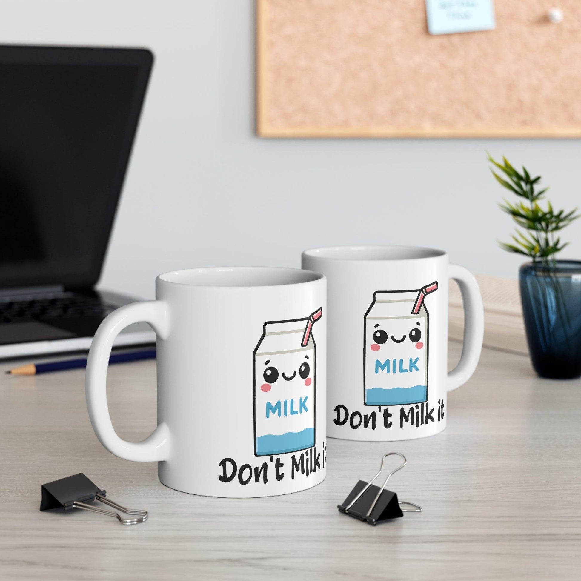 Don’t Milk It! Cartoon Milk Mug | 11 oz Laugh - mezetto KEOLIX KEOLIX