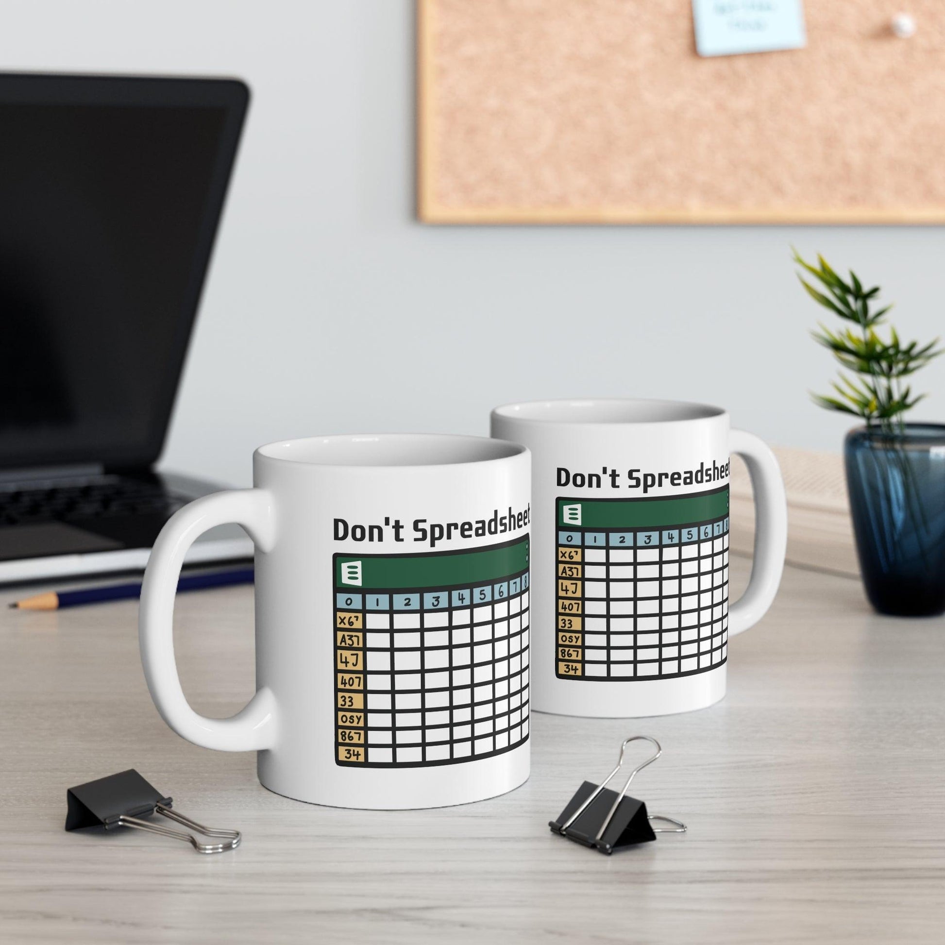Don’t Spreadsheet Mug | Excel Pun 11 oz Gift - mezetto KEOLIX KEOLIX