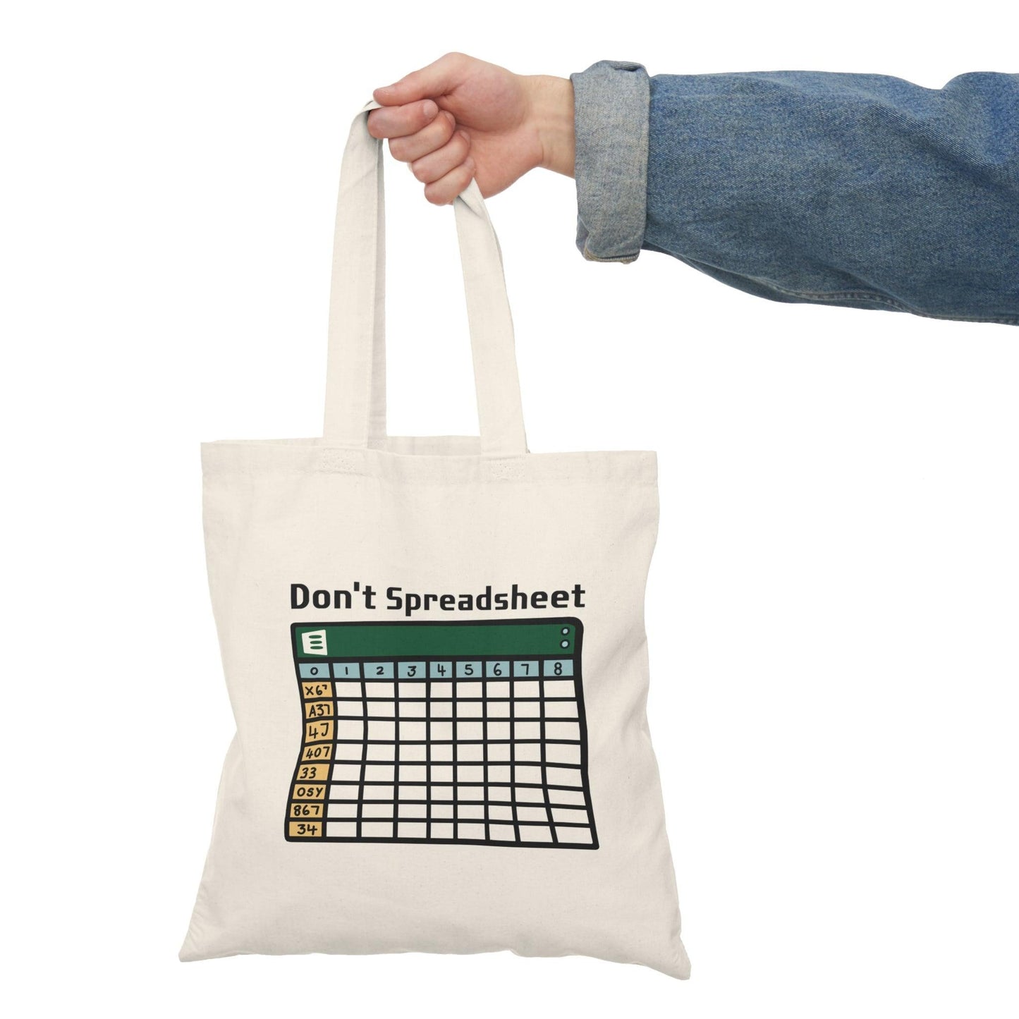 Don't Spreadsheet Tote Bag – Funny Excel Office Gift - mezetto KEOLIX KEOLIX