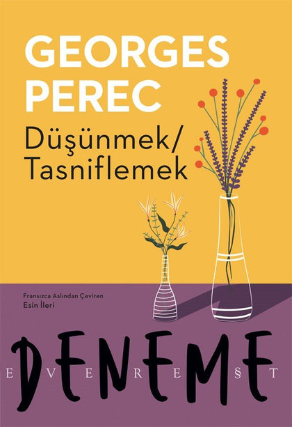 Düşünmek  Tasniflemek – Georges Perec – Everest Yayınları – kitap kapağı