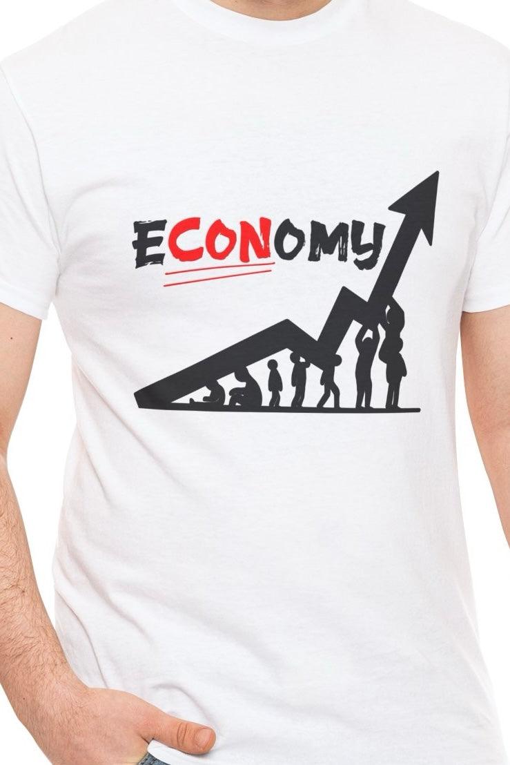 E - CON - omy T-Shirt – Satirical Bold Statement Tee - mezetto KEOLIX KEOLIX