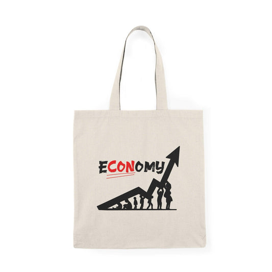 E - CON - omy Tote Bag | Satirical Recycled Cotton Shopper - mezetto KEOLIX KEOLIX