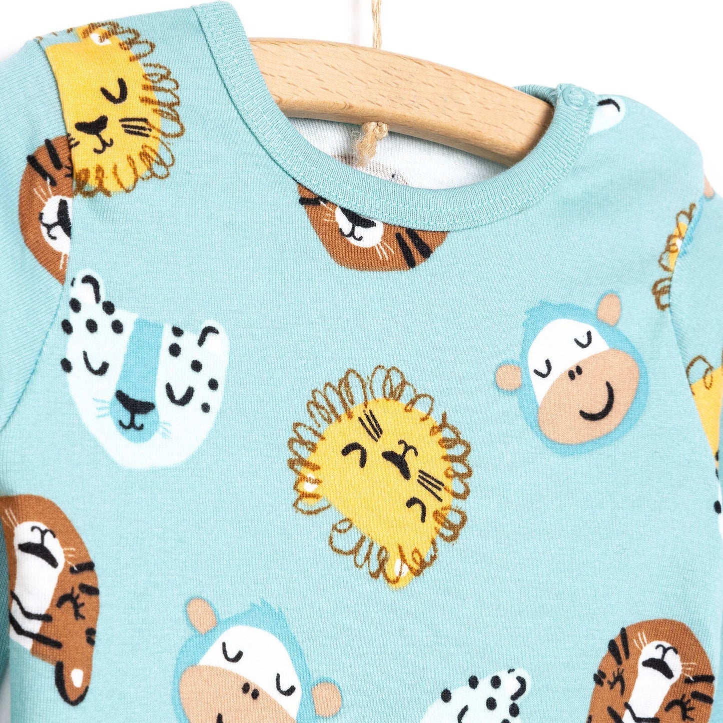 HelloBaby Boy Long Sleeve Bodysuit - Petrol Green