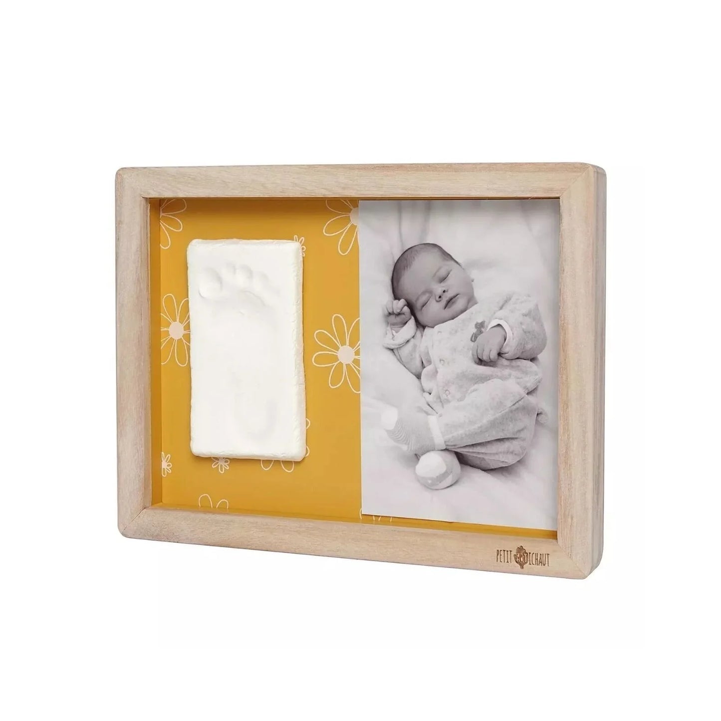 Petit Artichaut Classic Frame with Hand & Foot Imprints - Daisy Ochre