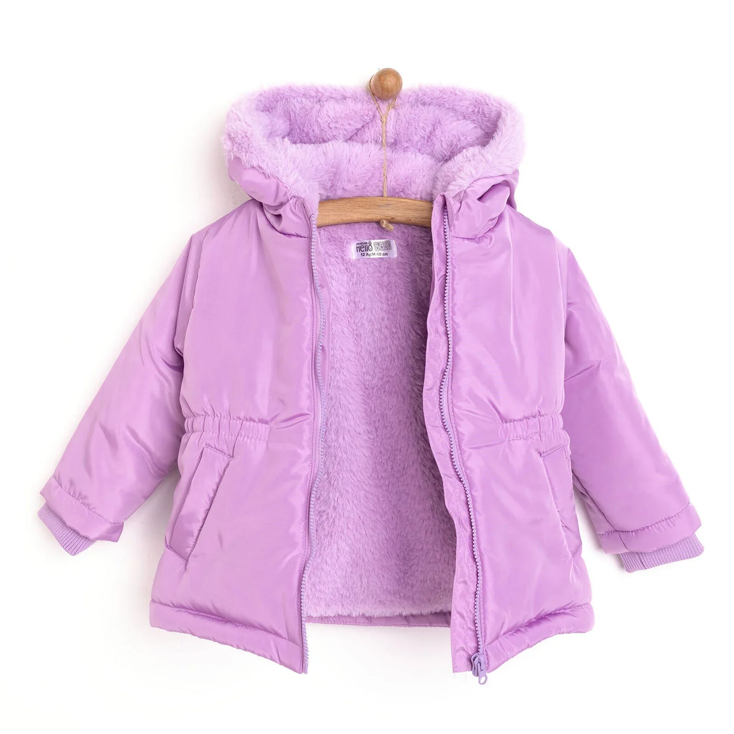 HelloBaby Hooded Coat - Purple