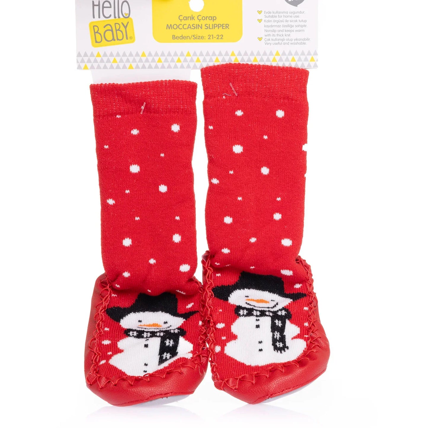 HelloBaby Moccasin Slipper - Red