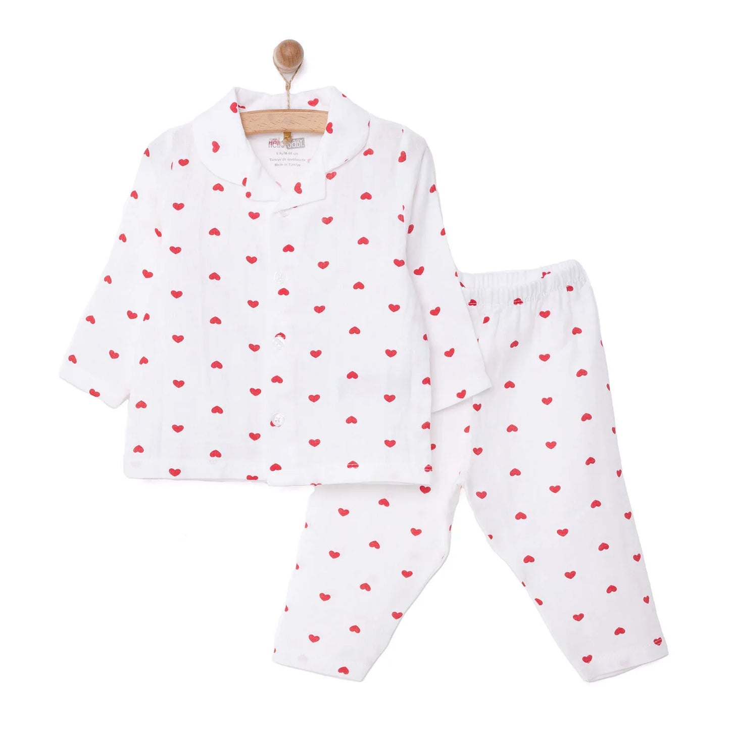 HelloBaby Girl Long Sleeve Pyjamas Set - Ecru