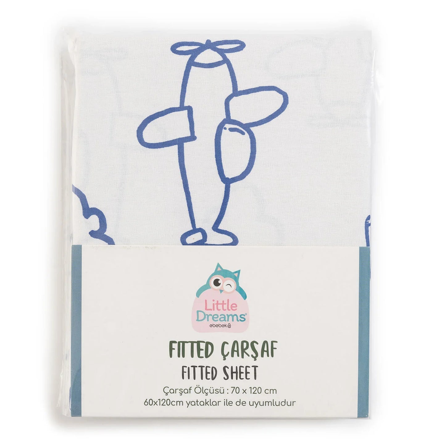 Little Dreams Baby Boy Crib Sheet - Blue