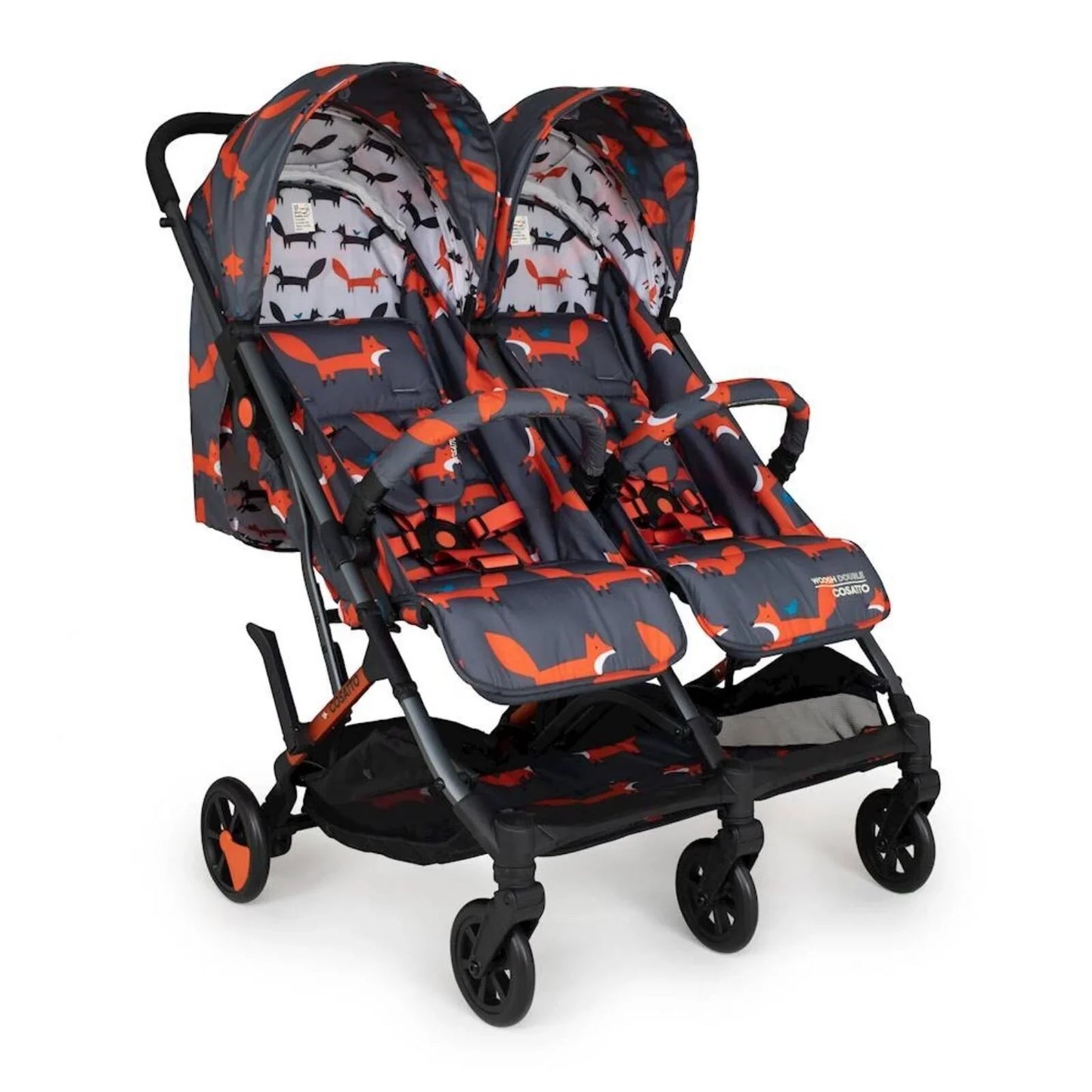 Cosatto Woosh Double Stroller - Charcoal Mister Fox