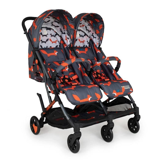 Cosatto Woosh Double Stroller - Charcoal Mister Fox