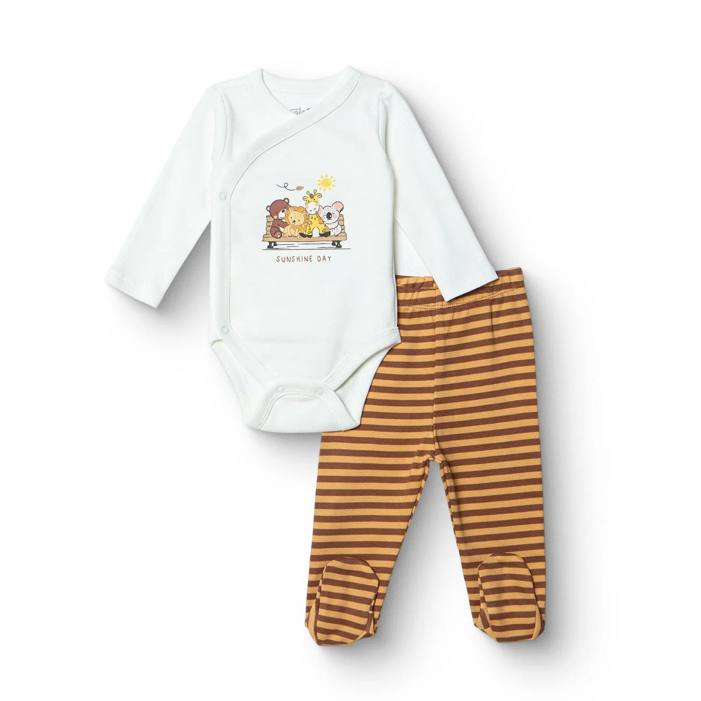 HelloBaby Newborn Body-Footed Bottom - Ecru